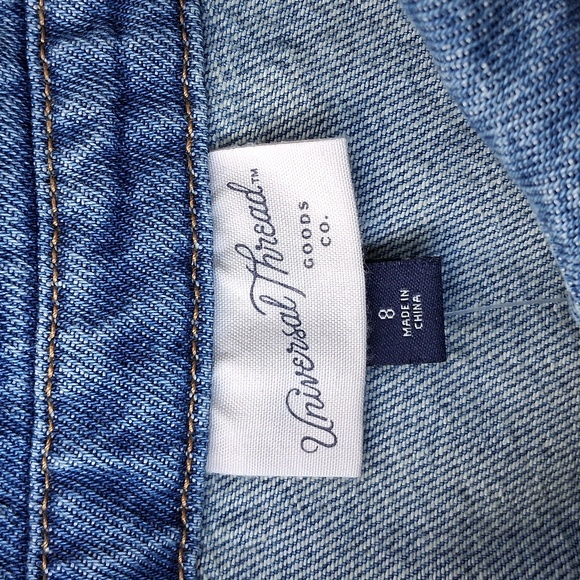 Women's Blue Denim Belted Midi Western Dress Size 8 Blue - Picture 11 of 16